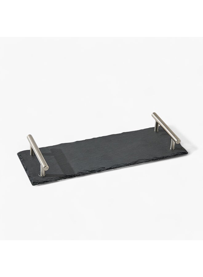 Home Box Slate Rectangular Tray with Handle - Image 5